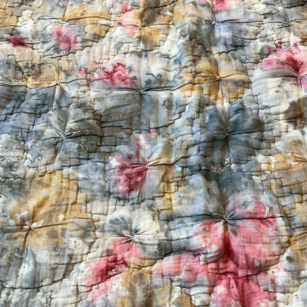 Anthropologie Clarabelle Gauze Quilt Queen NEW Plus 1 Standard Sham NWT
